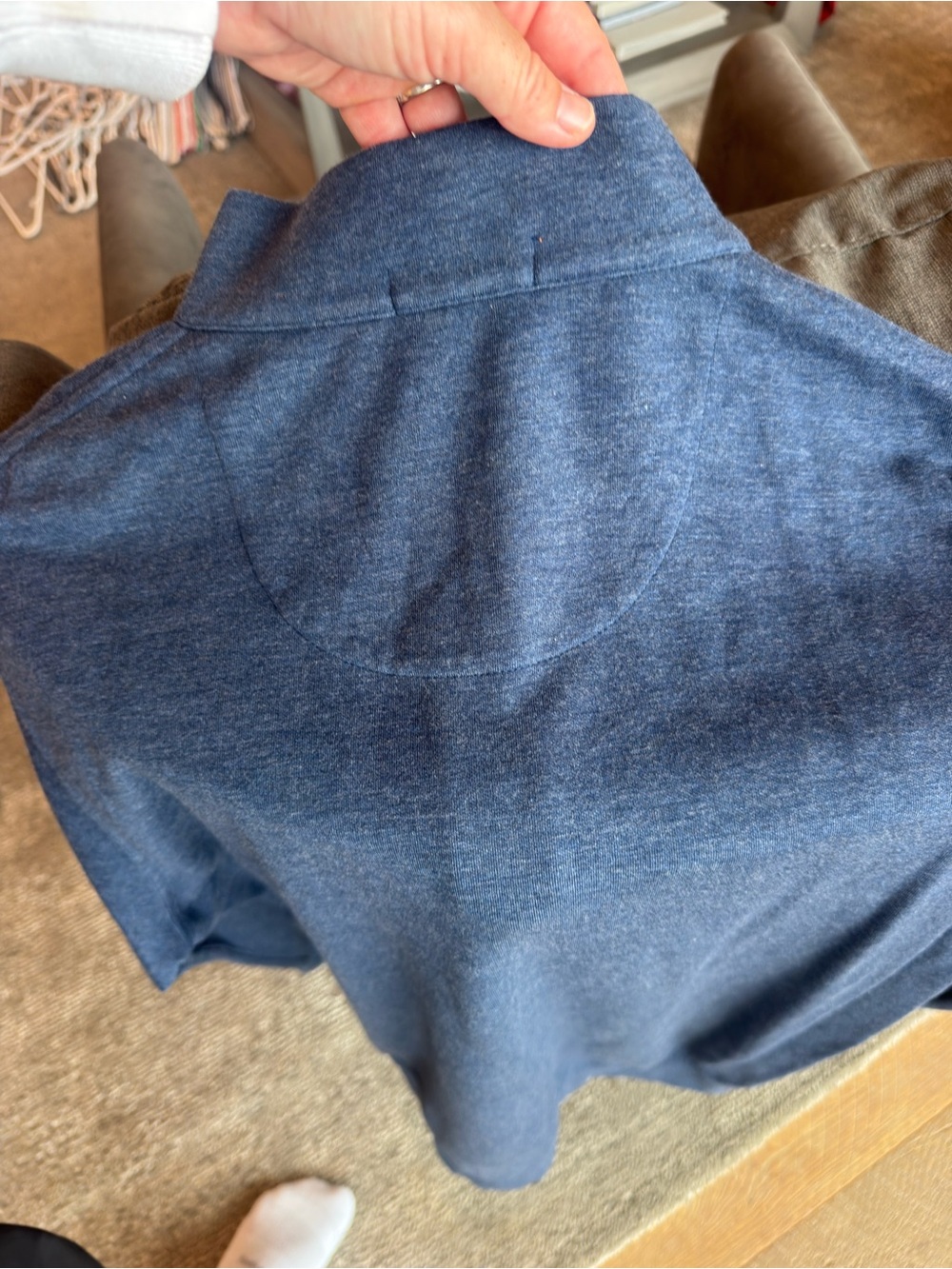 Peter Millar Quarter-Zip Men’s Sweater - Navy Blue - Picture 4 of 7